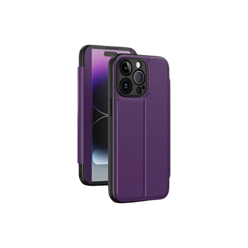 Record Star Leather Material Strong Magnetic Minimalism Phone Cases Compatibility IPhone16ProMa Business Formal-0
