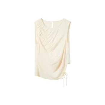 3COLOUR Chiffon Shirts Women's Pearl White