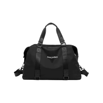 Mulinsen Nylon With Polyester Shoulder Bag, Crossbody Bag, Handbag Unisex Black