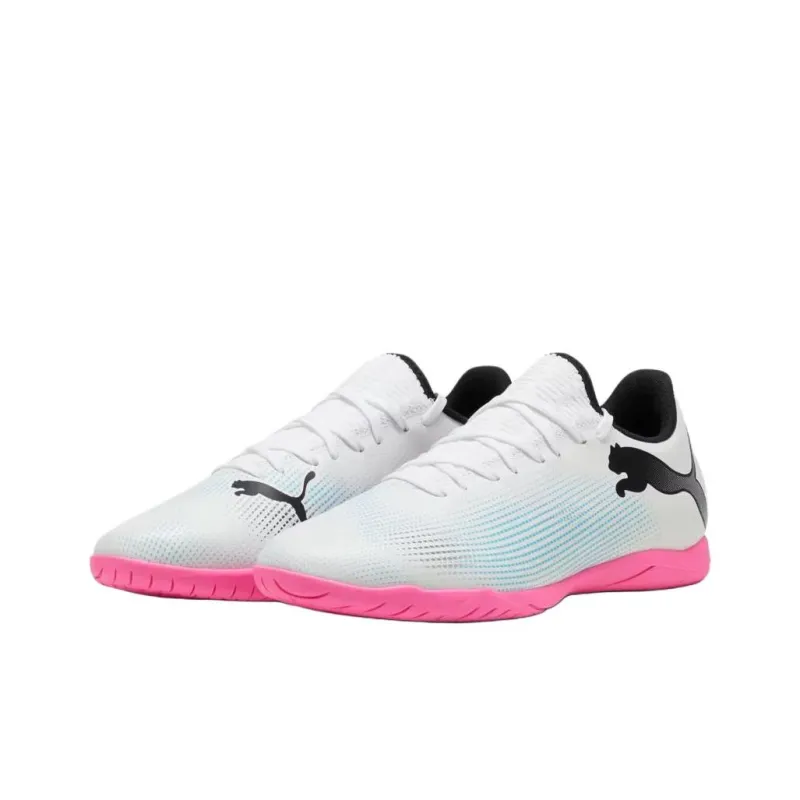 PUMA FUTURE 7 PLAY Anti Slip Wear Resistant Soccer Shoes Men's White-2