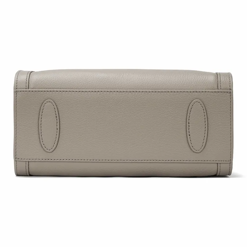 ROBERTA DI CAMERINO Cow Leather Shoulder Bag, Crossbody Bag, Handbag Women's Classic Black/Elephant Gray-9