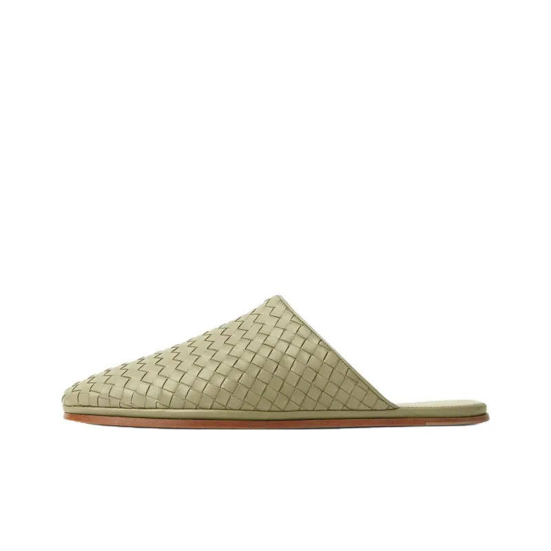 Bottega Veneta Quiet Closed Toe Slippers Men's Green-0