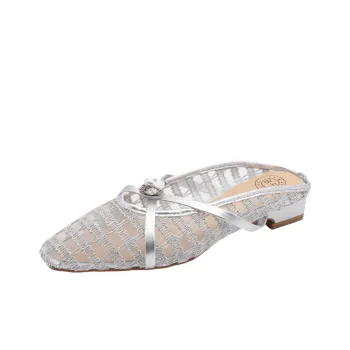 BAFFN TPR Sole Quiet Closed Toe Slippers Women's Silver