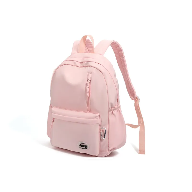 Jeep Nylon Backpack Regular Unisex Light Blue/Black/Cherry Blossom Pink/Cheeses Cheese Color-12