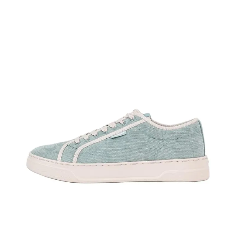 COACH Low Top Canvas Shoes Men's Mint Green-0