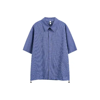 WOHOO Shirts Unisex Blue Plaid