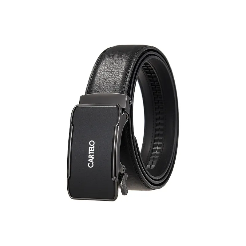 CARTELO Cow Leather Belts Men's Width 3.5CM-0