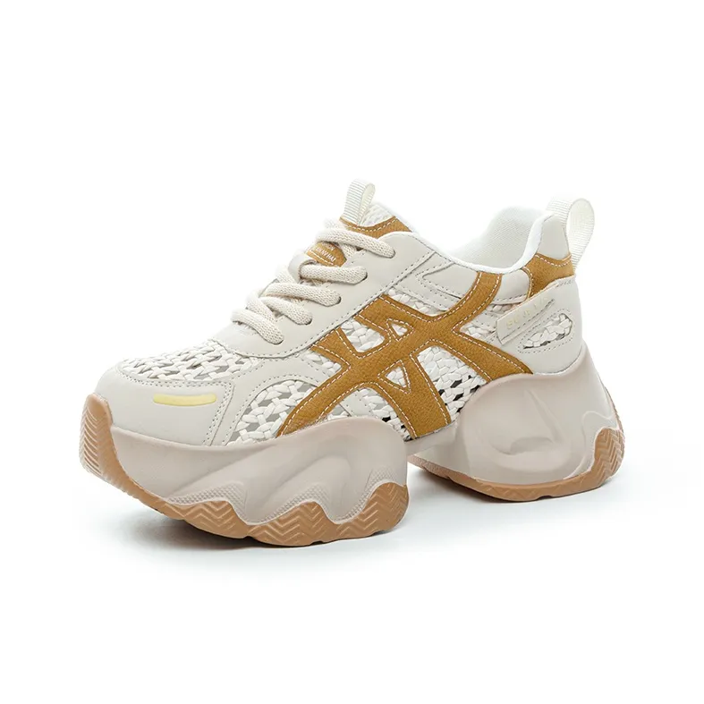 The Mystery Of Glamour Breathable Height Increase Low Top Casual Shoes Women's-0