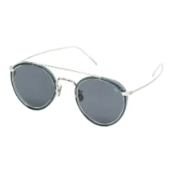EYEVAN 7285 Acetate Round Sunglasses Unisex Dark Blue
