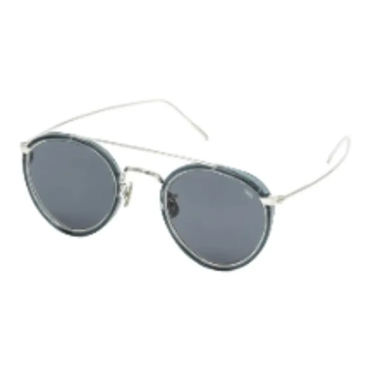 EYEVAN 7285 Acetate Round Sunglasses Unisex Dark Blue-0