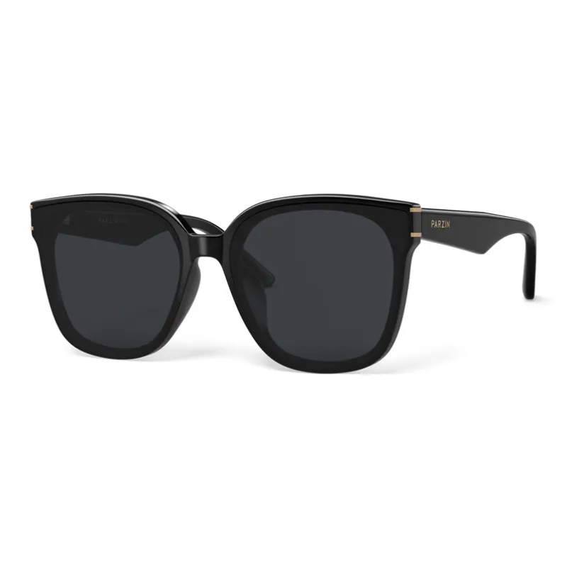 PARZIN TR90 Square Sunglasses Unisex Black-10