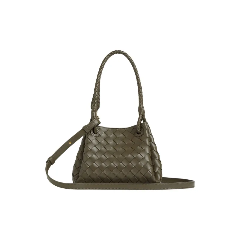 Bottega Veneta Parachute Sheepskin Portable Crossbody Bag, Shoulder Bag Trumpets Women's Cypress Green-1