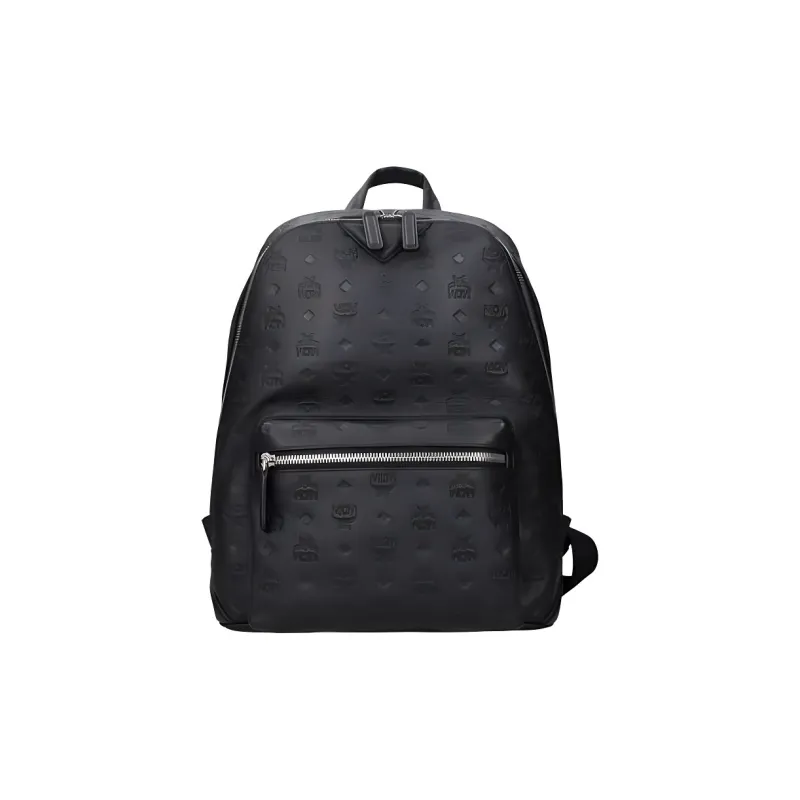 MCM Leather Backpack Men's Black-0