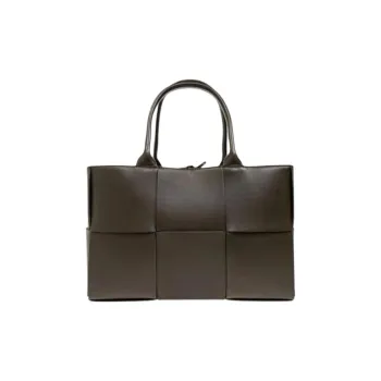 Bottega Veneta Lambskin Tote Bag, Shopping Bag, Handbag Trumpets Women's Dark Brown