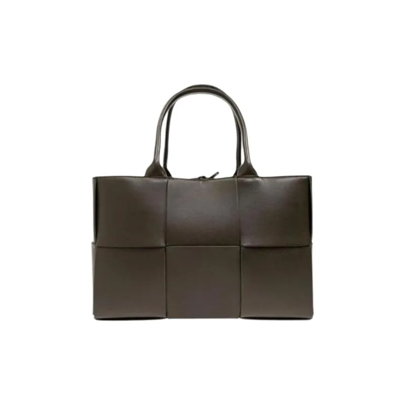 Bottega Veneta Lambskin Tote Bag, Shopping Bag, Handbag Trumpets Women's Dark Brown-0