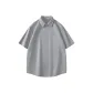 [Stain-Resistant Shirt]Light Gray (Pure White Badge Chest Logo)