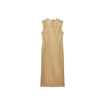 INSUN Sleeveless Dresses Women's Light Yellow