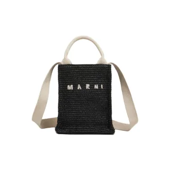 MARNI Calfskin Handbag Mini Unisex Black
