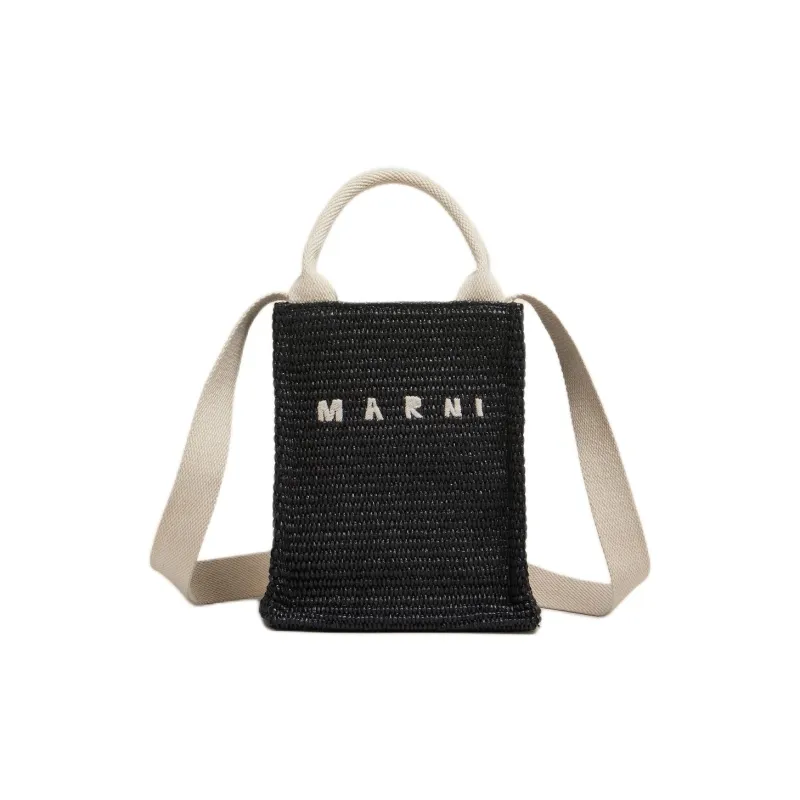 MARNI Calfskin Handbag Mini Unisex Black-0