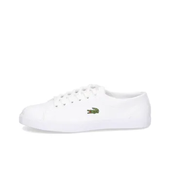 LACOSTE Anti Slip Wear Resistant Low Top Skateboard Shoes Women's White