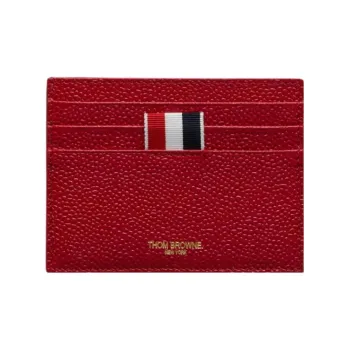 THOM BROWNE· Calfskin Card Holder Regular Men's Red