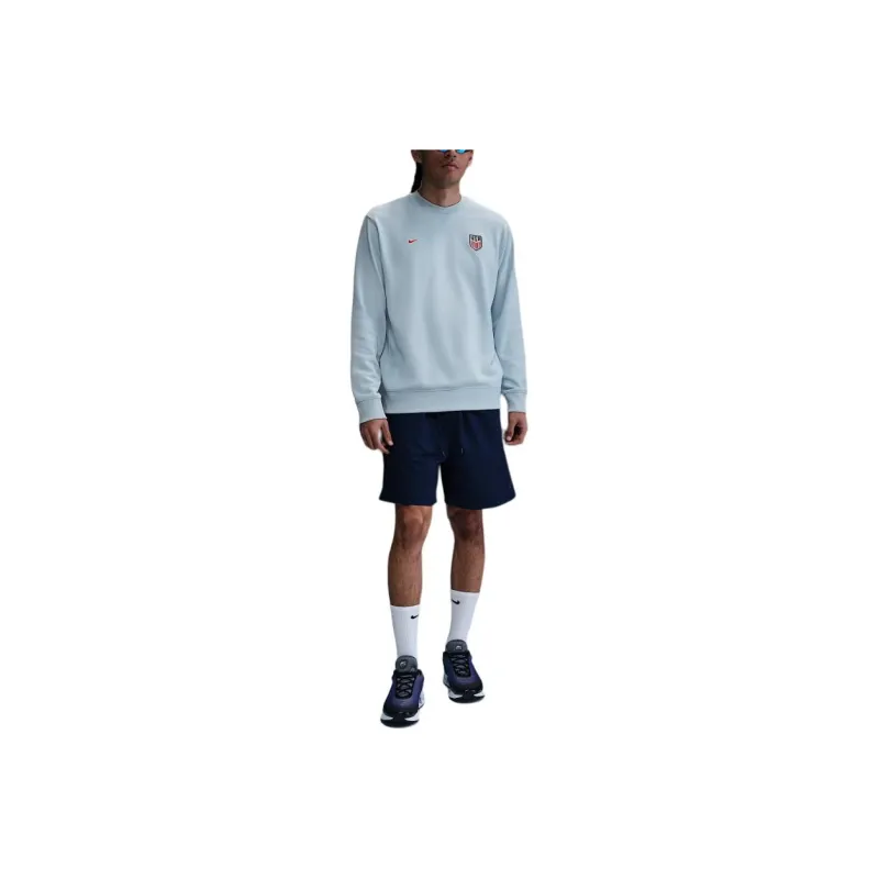 Nike Club SS25 Sweatshirt Men's Light Armory Blue/Challenge Red-0