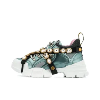 GUCCI Flashtrek Low Top Casual Shoes Women's Blue