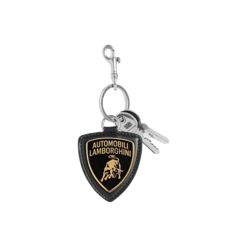 Balenciaga Lambskin, Brass, Zinc Alloy, Steel Keychains Men's Black-0