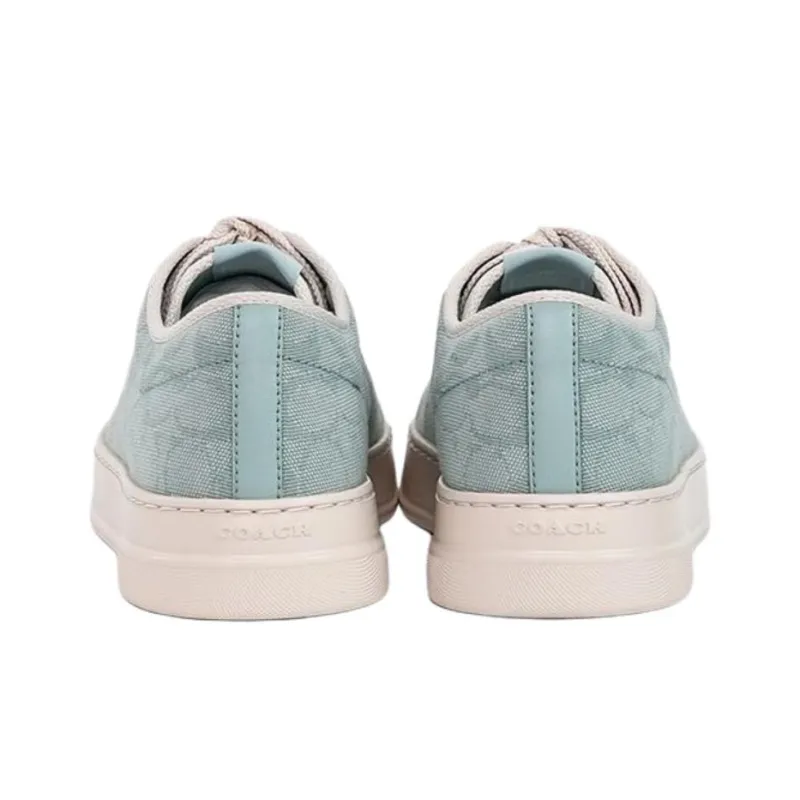 COACH Low Top Canvas Shoes Men's Mint Green-4