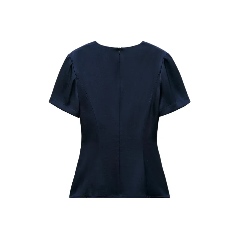INSUN Shirts Women's Navy Blue-1