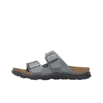 Birkenstock Arizona Crosstown PU Polyurethane Abrasion Resistant Slide Slippers Women's Gray Regular Loose Fit