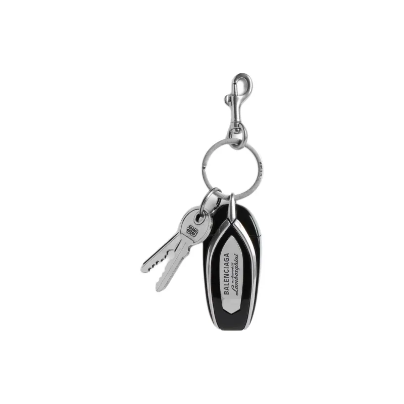 Balenciaga Automobili Lamborghini Collaboration Brass Bag Charm Bag Merch Men's Black & Silver-2