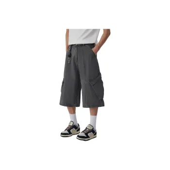 WPOOLL Denim Shorts Unisex Dark Gray