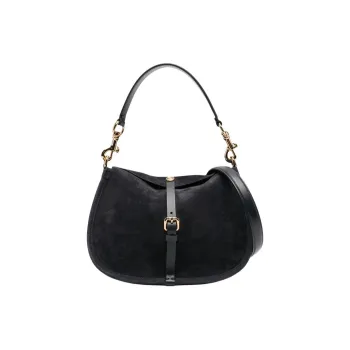 ETRO Suede Portable Crossbody Bag, Shoulder Bag Women's Black