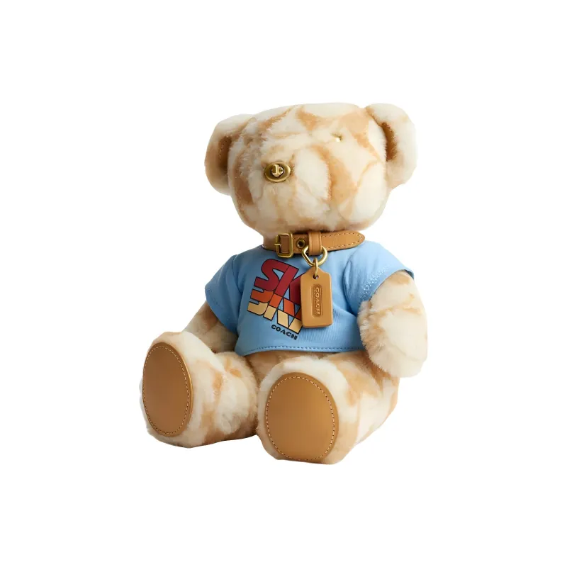 COACH Sheepskin Plush Bear Bag Accessory Women's Multicolor-0