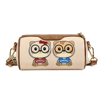 North Pack PU Shoulder Bag, Crossbody Bag Women's Ecru/Pink