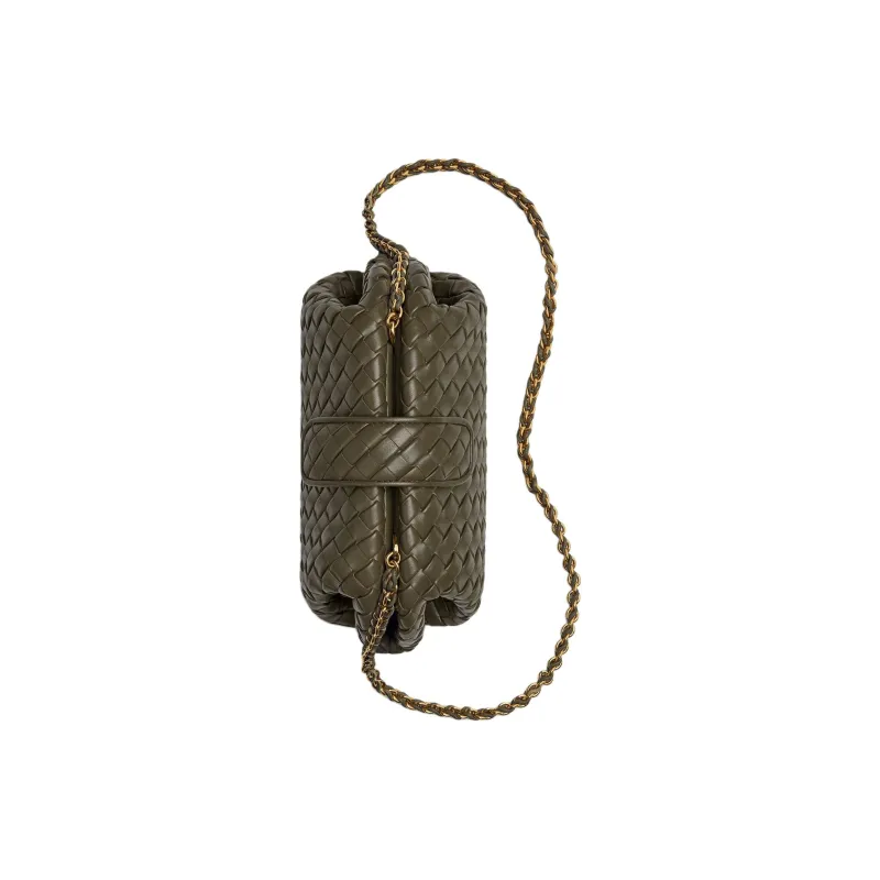 Bottega Veneta Lauren 1980 Sheepskin Shoulder Bag Trumpets Women's Cypress Green-1