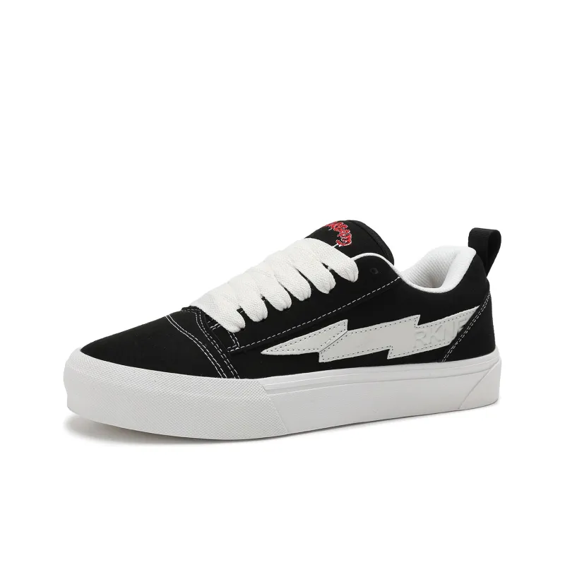 SHANDIANFENGBAO x ABCDONGA Abrasion Resistant Slip Resistant Low Top Skateboard Shoes Unisex-1