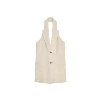 ZARA Tank Tops Women's Light Beige