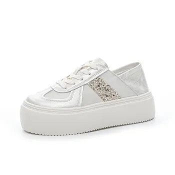 POOQ Height Increasing Low Top Skateboard Shoes Women's