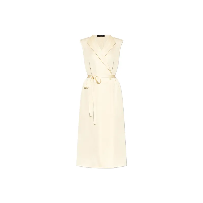 Belted Wrap Midi Dress-0