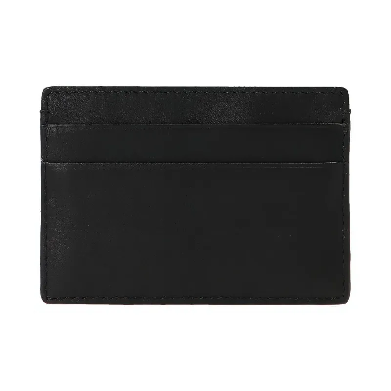 VERSACE Cow Leather Card Holder Men's Black-1