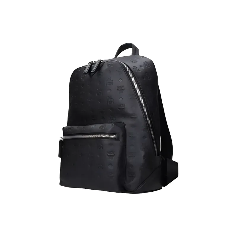 MCM Leather Backpack Men's Black-1