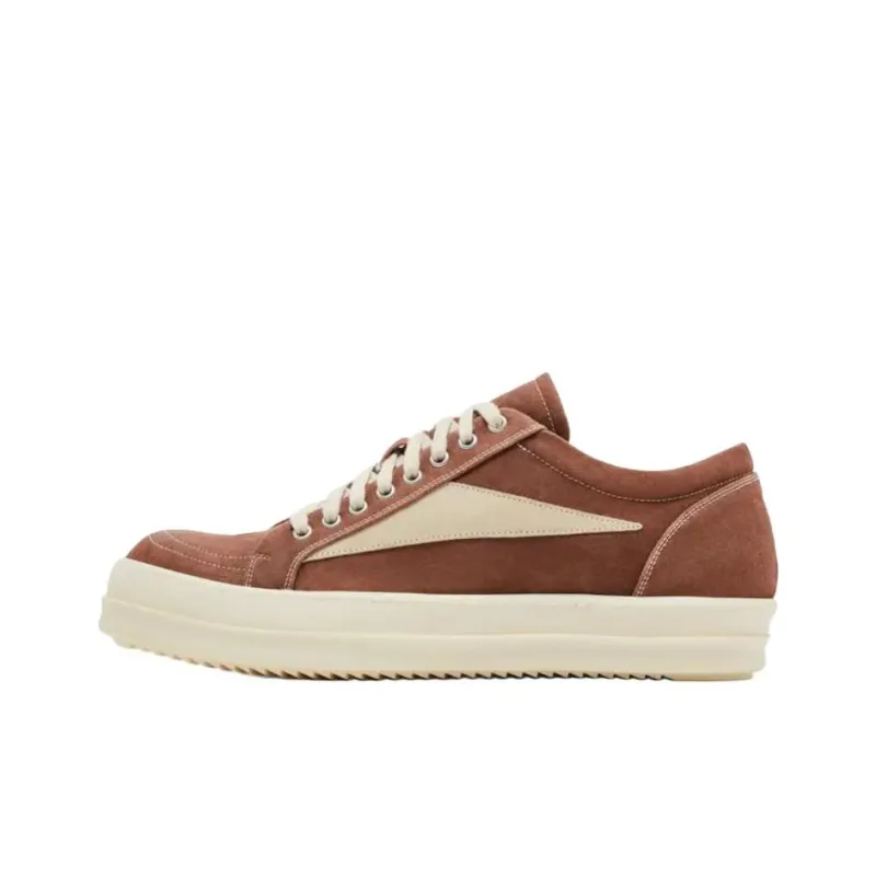 Rick Owens DRKSHDW Lido Low Top Canvas Shoes Women's Brown-0