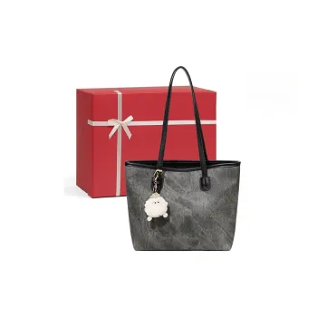 CNNCOO Synthetic Leather Tote Bag, Shoulder Bag Regular Women's Black