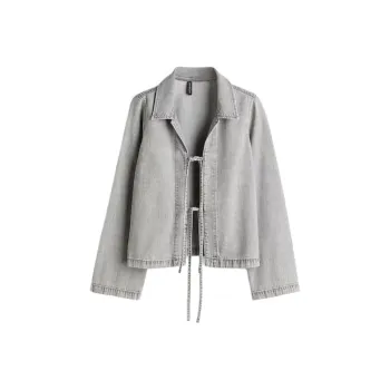 H&M Jackets Women's Denim Gray