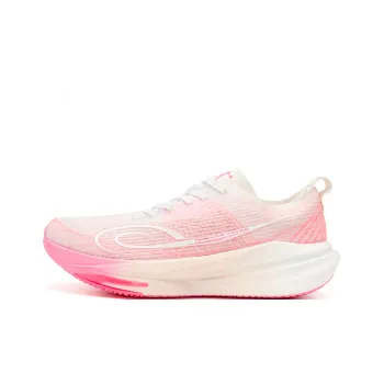 QIAODAN Cushioning And Breathable Low Top Physical Fitness Test, Physical Exam, Racing Running Shoes Men's White Pink