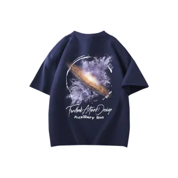 FONDLOOK T Shirts Unisex Navy Blue