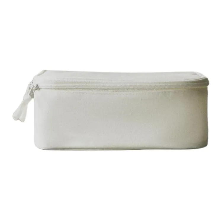ZARA Linen Toiletry Bag Tubas Unisex Frosted White-1