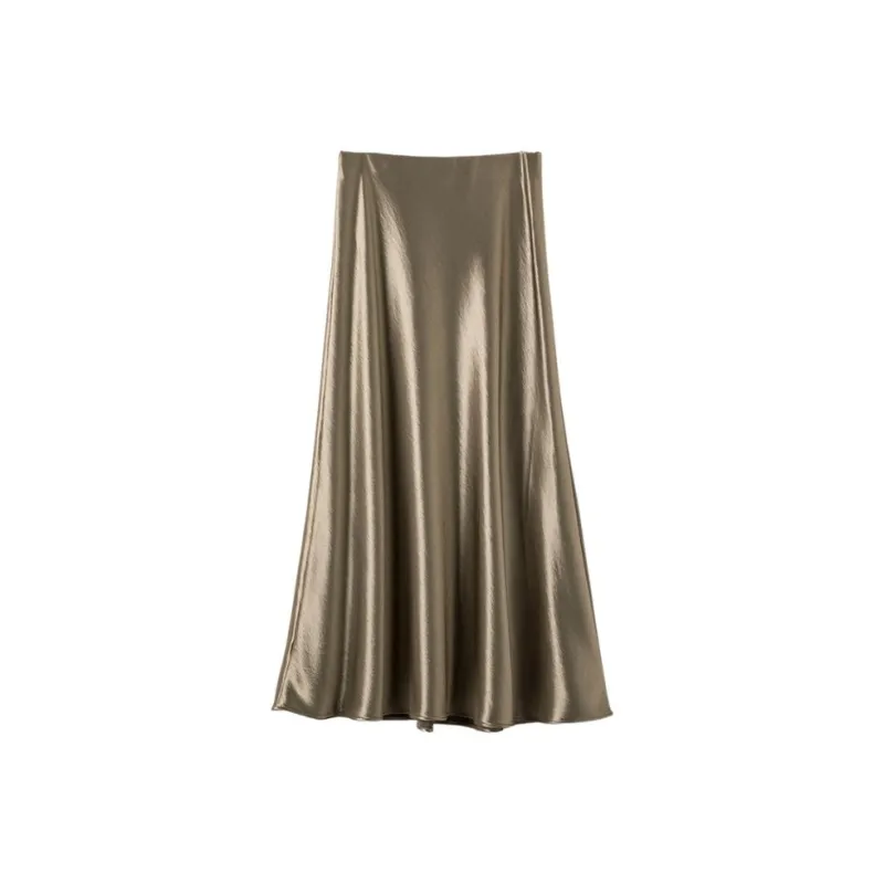 Late White Casual Long Skirt Women's-1